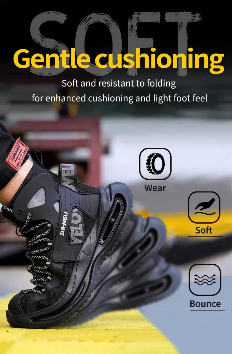 Men's Lightweight Steel Toe Safety Shoes – Breathable, Puncture-Resistant Work Footwear