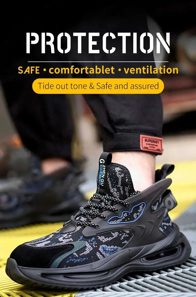 Men's Lightweight Steel Toe Safety Shoes – Breathable, Puncture-Resistant Work Footwear