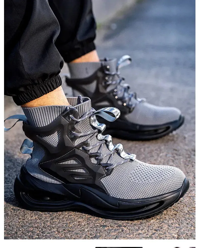 Men's Lightweight Steel Toe Safety Shoes – Breathable, Puncture-Resistant Work Footwear