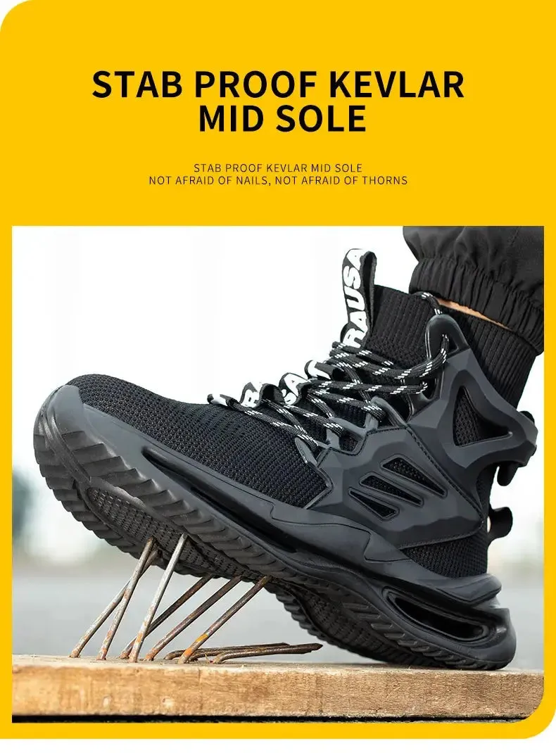 Men's Lightweight Steel Toe Safety Shoes – Breathable, Puncture-Resistant Work Footwear