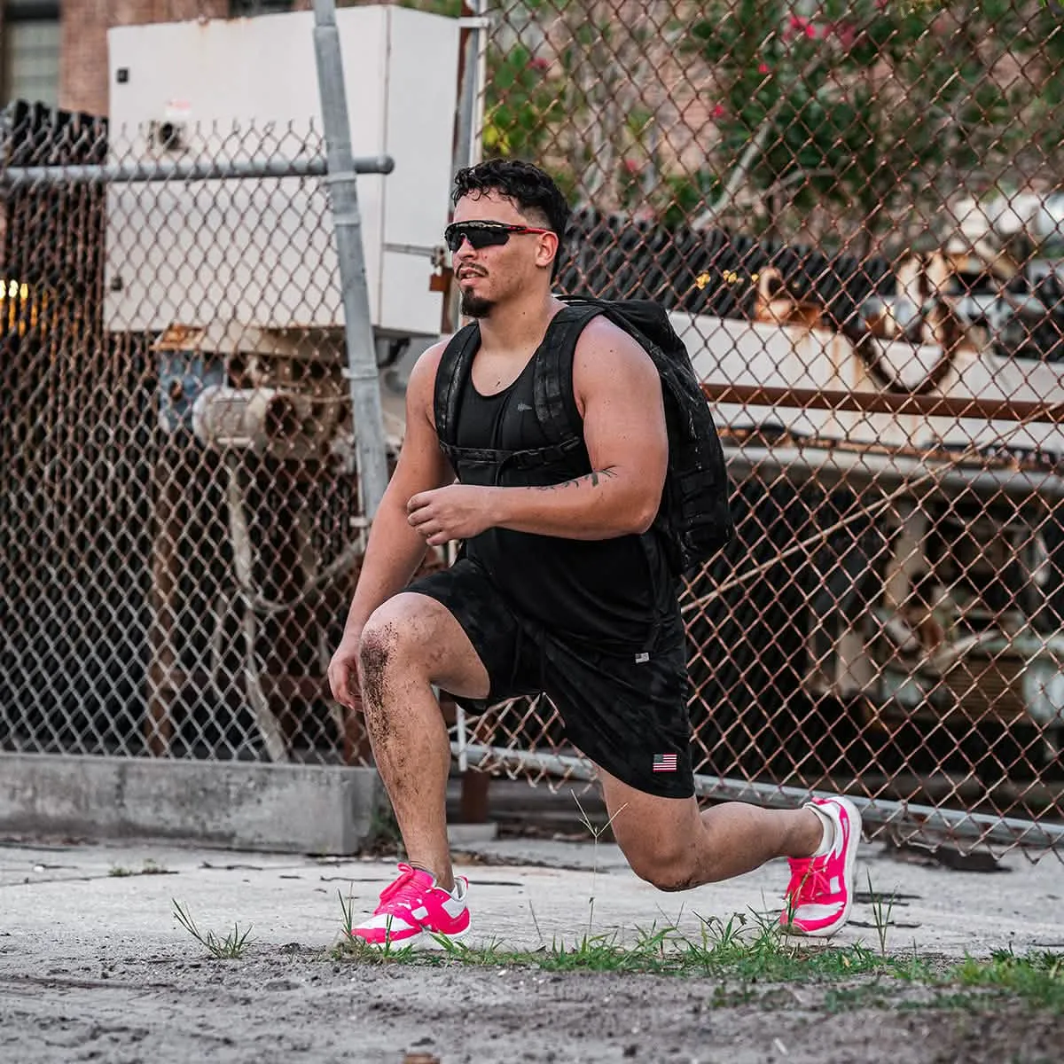 Men's Rough Runners - White   Hot Pink