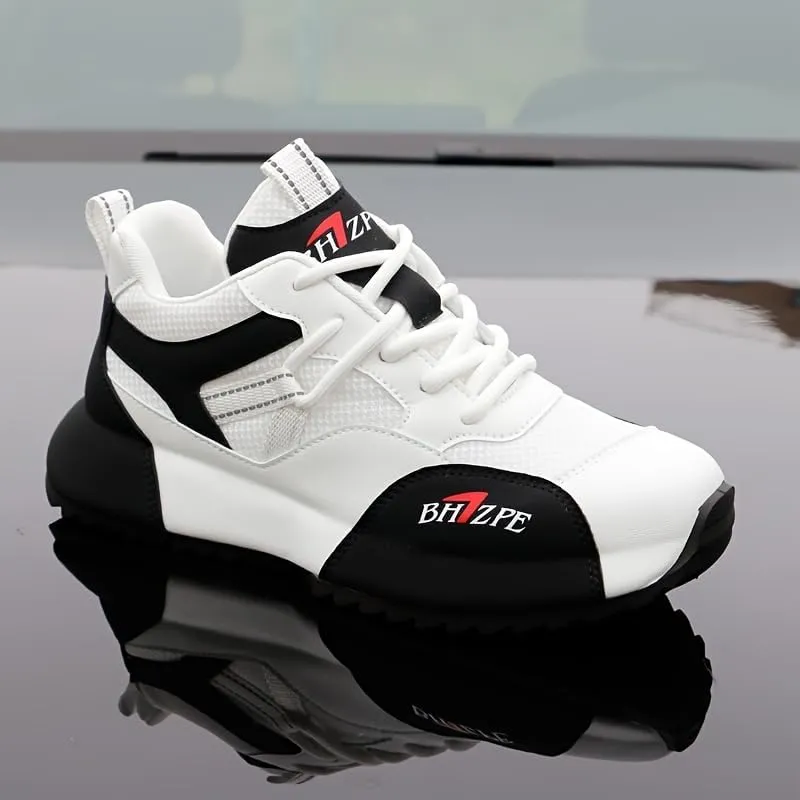 Men's Training Sneakers Mesh Breathable Non Slip Lace Up Low Top All Seasons Running Workout Camping Comfy