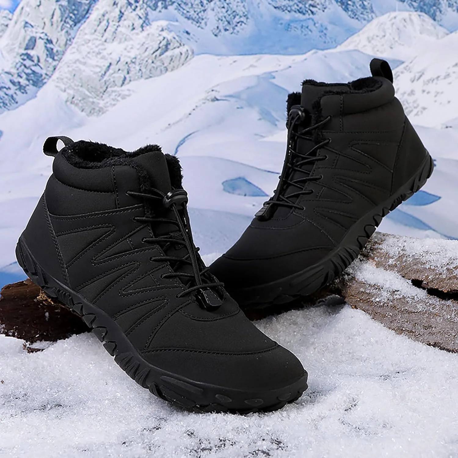 Men's Work Boots Soft Toe Hiking Sneakers Boot with Comfort Womens Workout Shoes Waterproof Wide Outdoor Shoes Slip on Loafers Hike Grounded Footwear