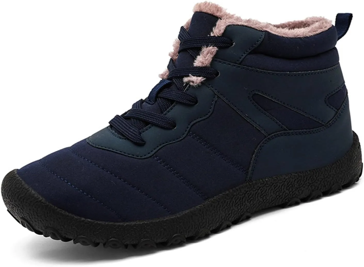 Men's Work Boots Steel Toe Hiking Sneakers Fur Lined Ankle Boot Women's Safety Toe Shoes Steel Toe Work Botas Soft Toe Non Slip Rubber Sole Hike Grounded Footwear