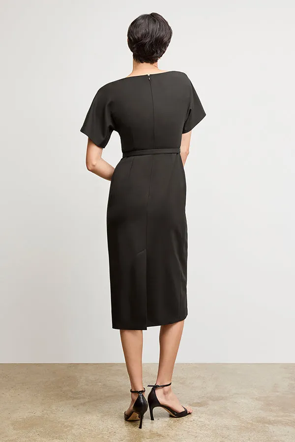 Meredith Executive Dress - Washable Wool Twill :: Black