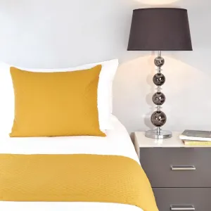 Mitre Essentials Quilted Waffle Runner Ochre - HN869