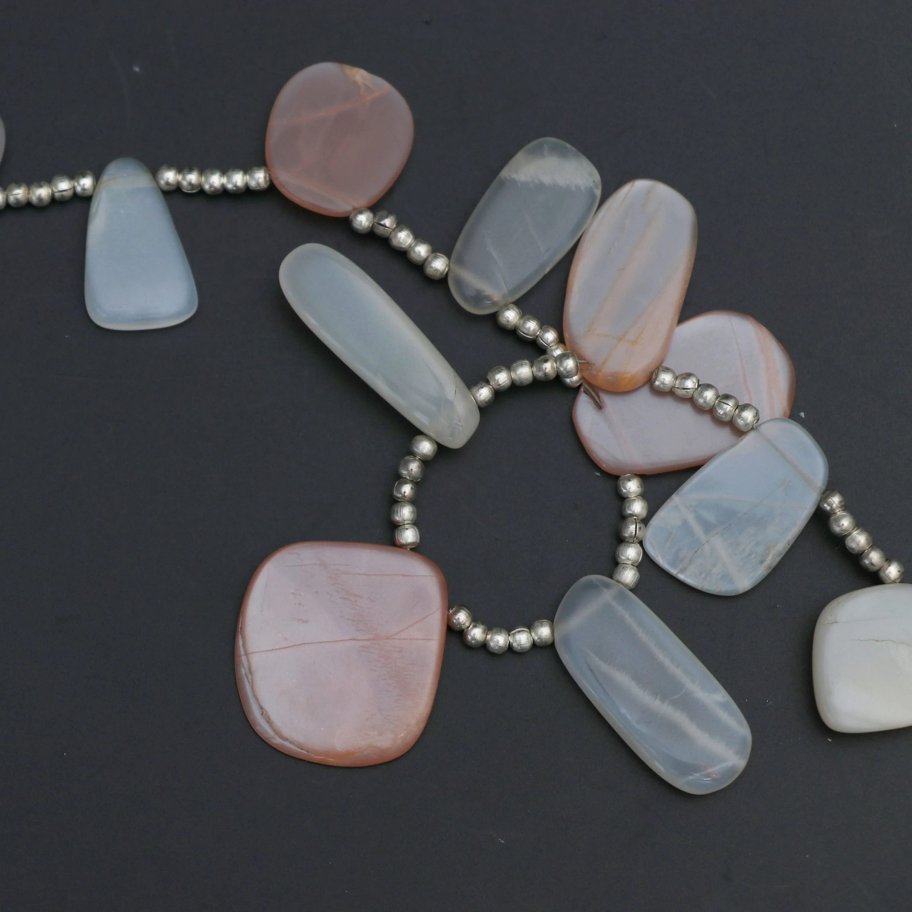Multi Moonstone Smooth Fancy Shape Beads - 13x11 mm to 21x19 mm- Moonstone Jewelry Making Beads, 20 Cm Full Strand, Price Per Strand