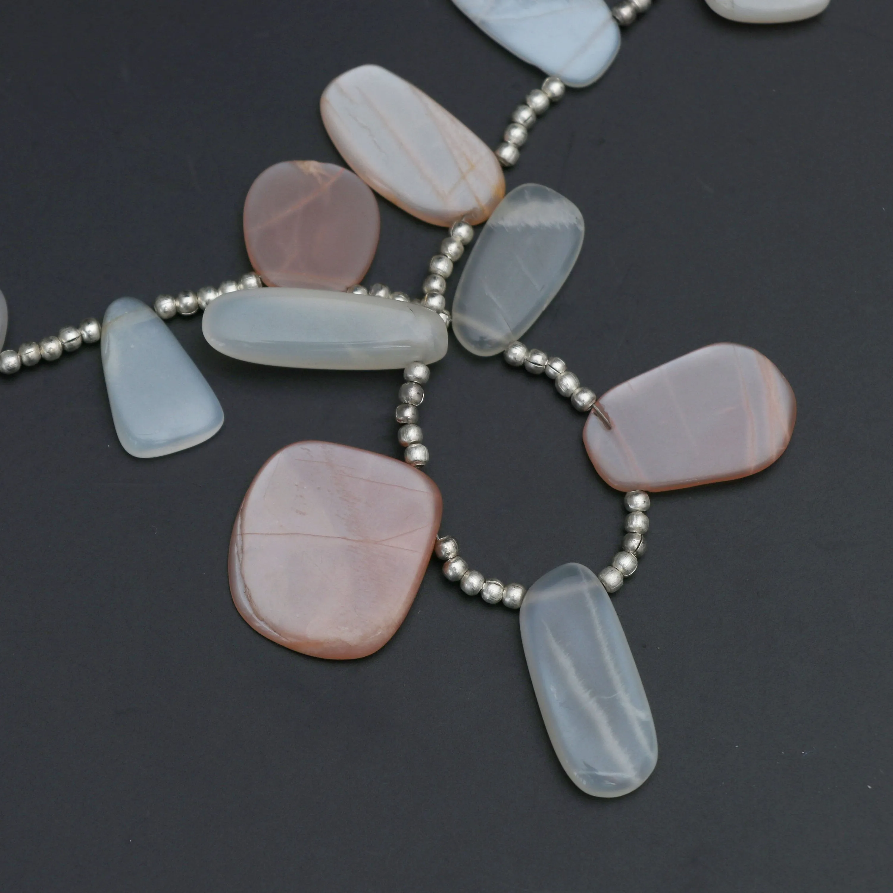 Multi Moonstone Smooth Fancy Shape Beads - 13x11 mm to 21x19 mm- Moonstone Jewelry Making Beads, 20 Cm Full Strand, Price Per Strand