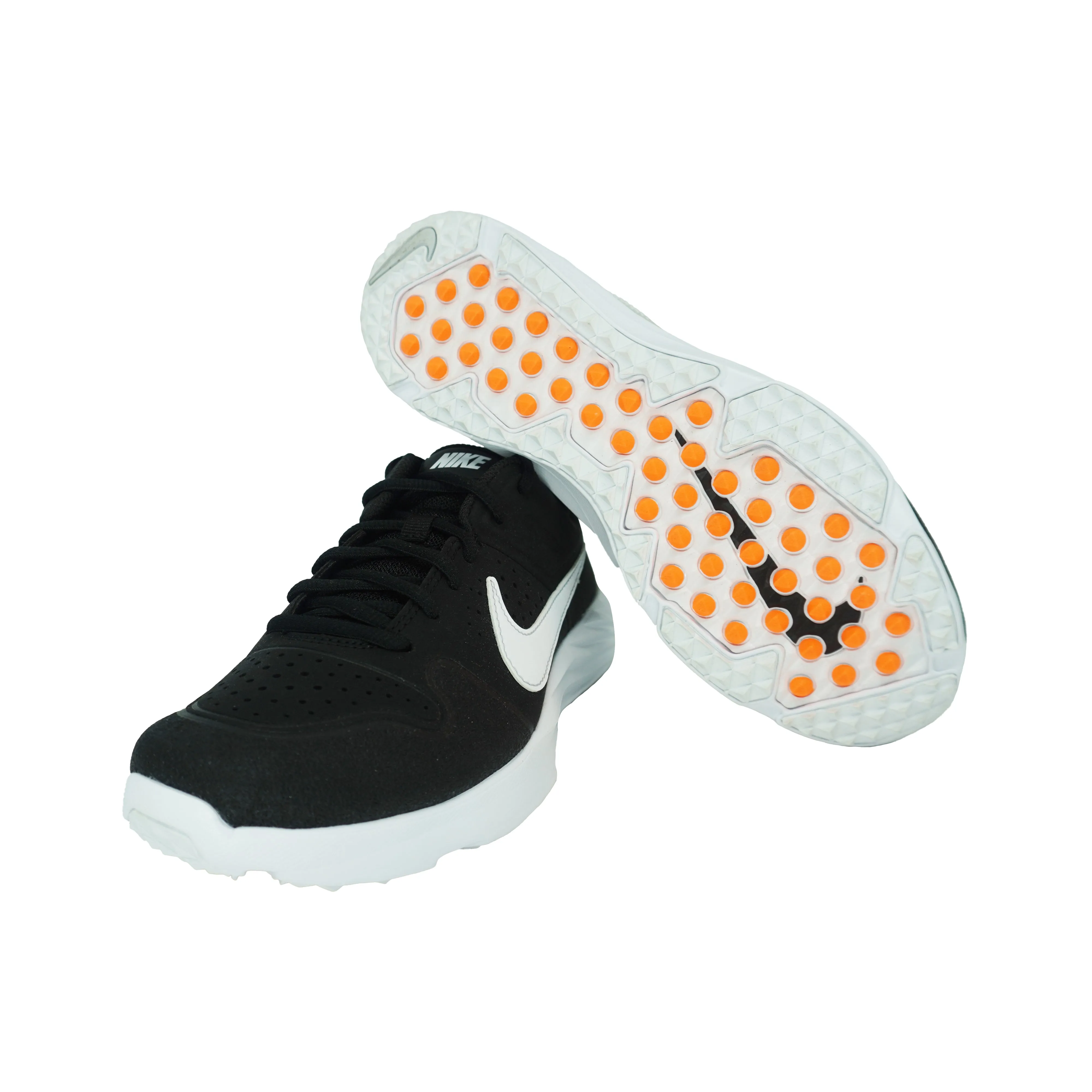 Nike Kid's Alpha Huarache Varsity Turf Basketball Shoes Black White Size 5Y