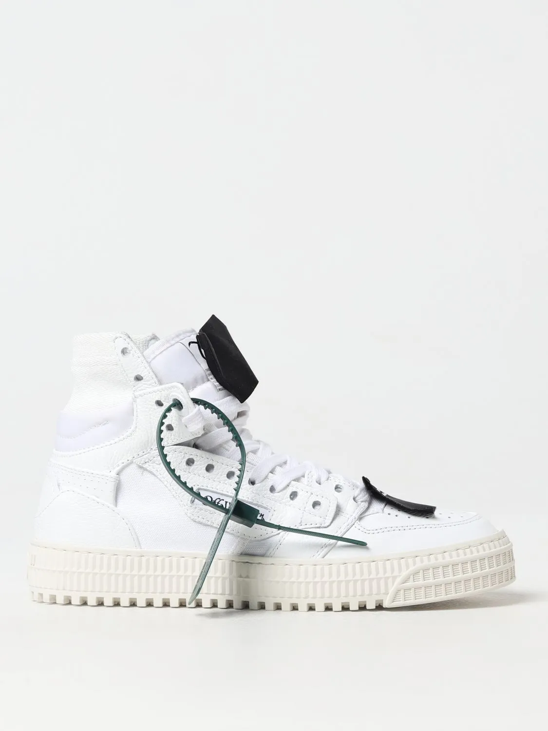 Off-White Off Court Calf Lather High-Top Sneakers