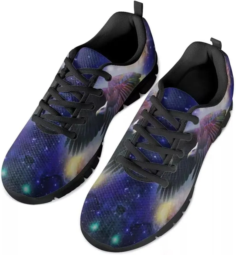 PinUp Angel Cool Galaxy Print Mens Walking Running Shoes Sneakers Casual Lace Up Mesh Shoes