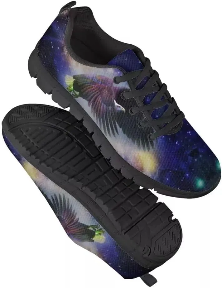 PinUp Angel Cool Galaxy Print Mens Walking Running Shoes Sneakers Casual Lace Up Mesh Shoes