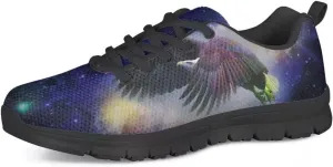 PinUp Angel Cool Galaxy Print Mens Walking Running Shoes Sneakers Casual Lace Up Mesh Shoes