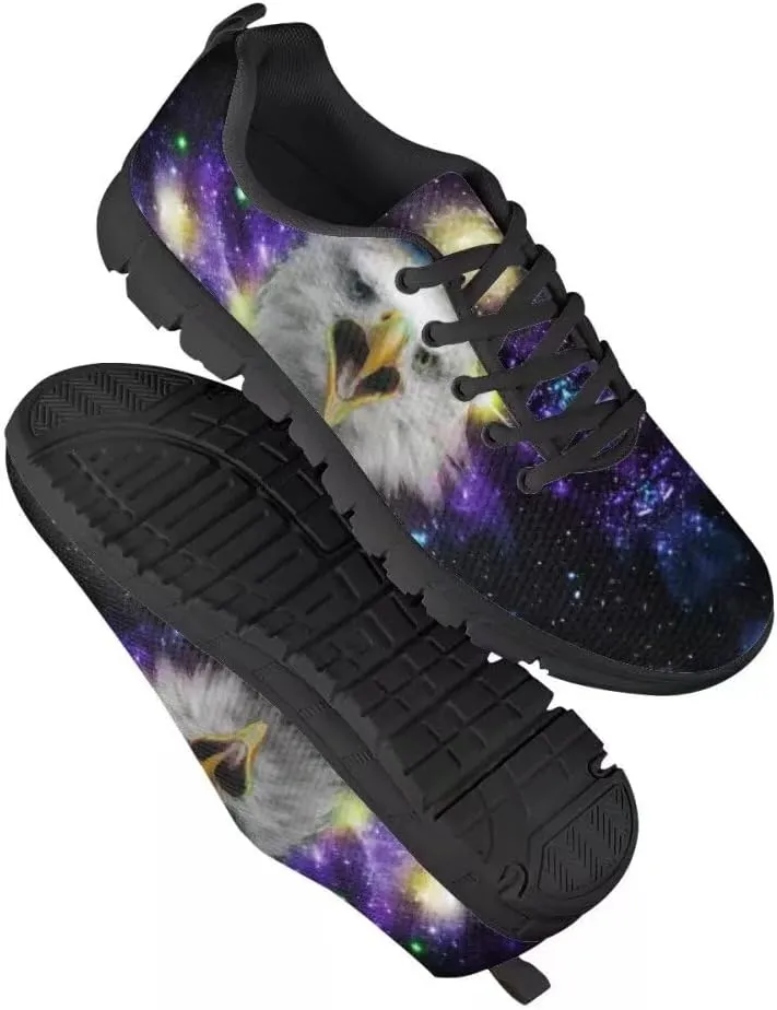 PinUp Angel Cool Galaxy Print Mens Walking Running Shoes Sneakers Casual Lace Up Mesh Shoes