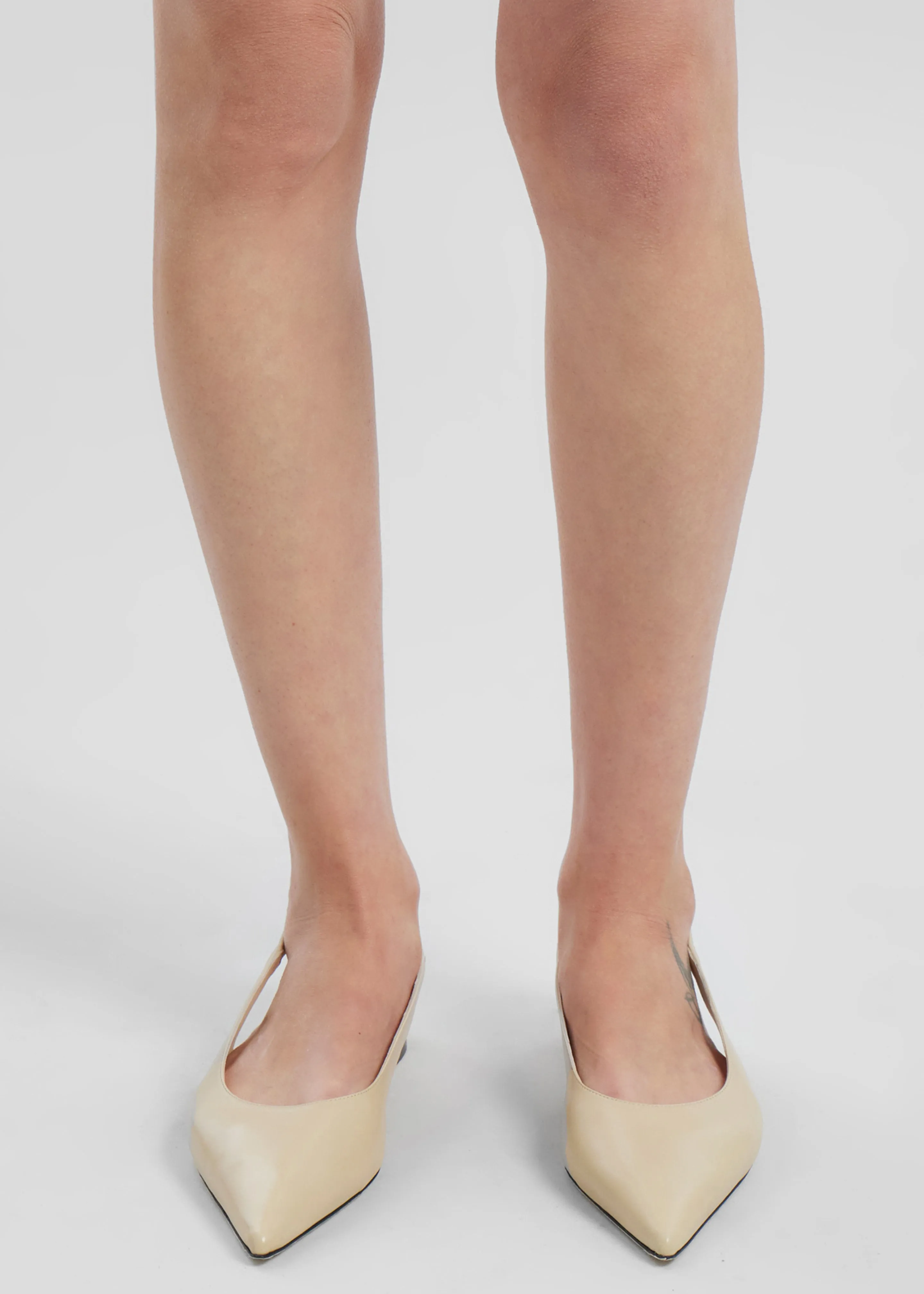 Proenza Schouler Spike Slingback Flats - Parchment