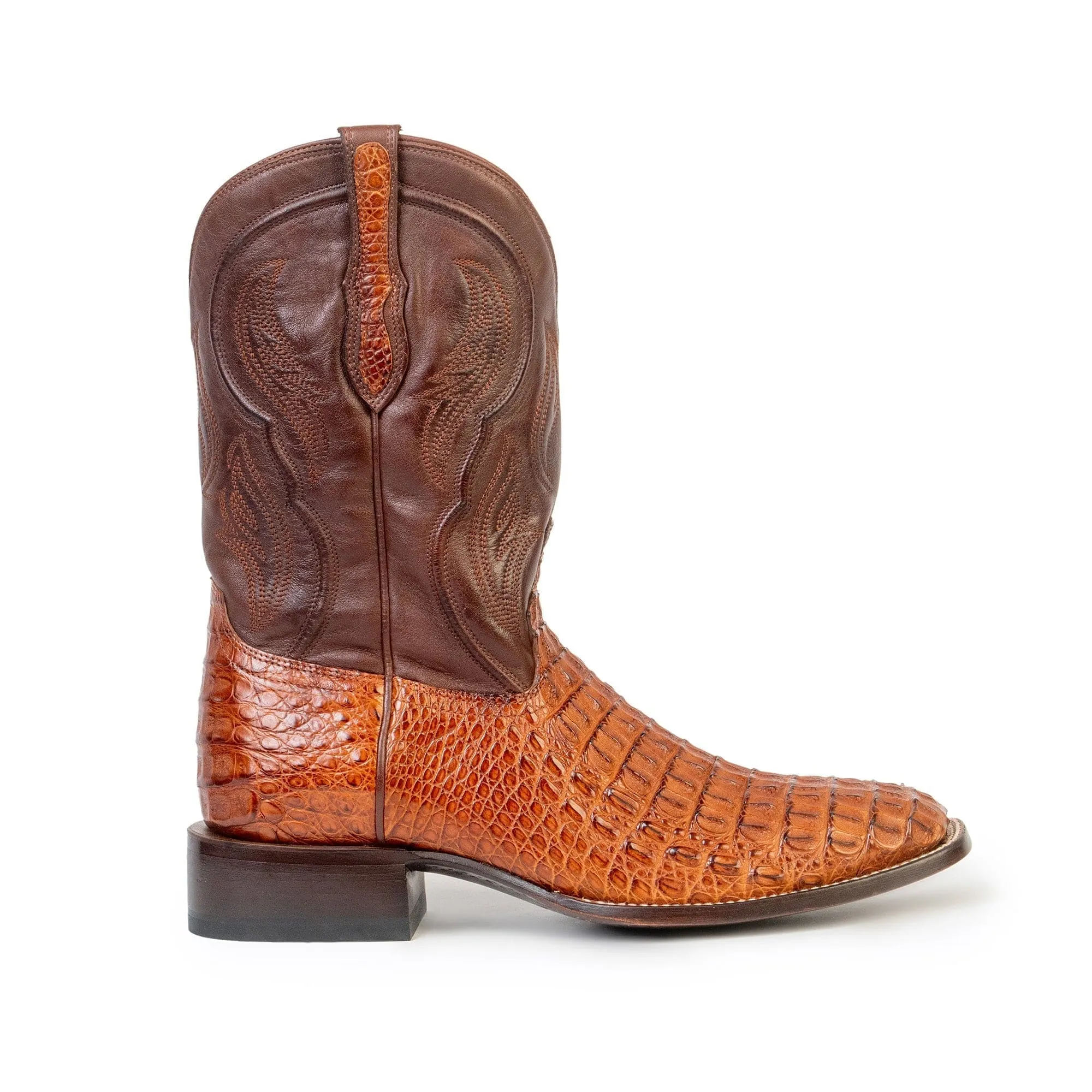 Rujo Boots Men's The Jake Caramel Caiman Hornback Boots