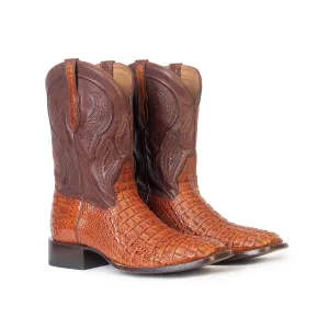 Rujo Boots Men's The Jake Caramel Caiman Hornback Boots