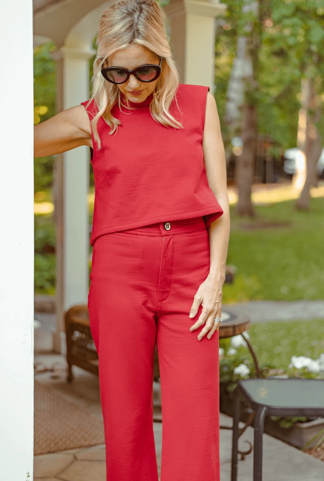 SAMPLE - The Charlie Pant - Scarlet Knit