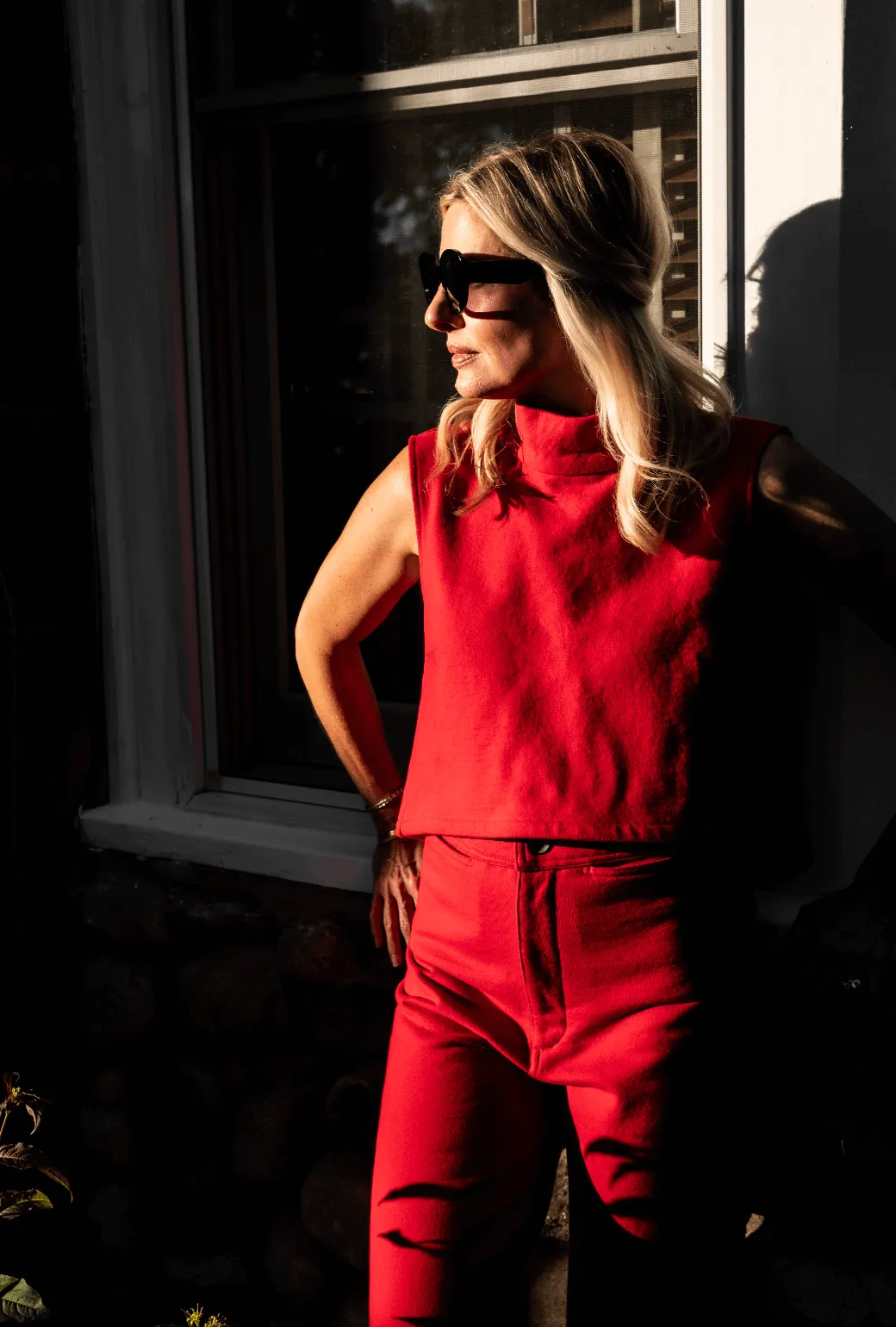 SAMPLE - The Charlie Pant - Scarlet Knit