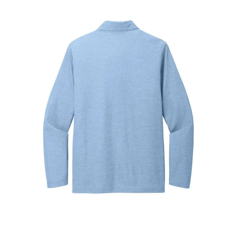 SEI TEAM BRIAN TravisMathew Oceanside Heather Long Sleeve Polo - Allure Heather