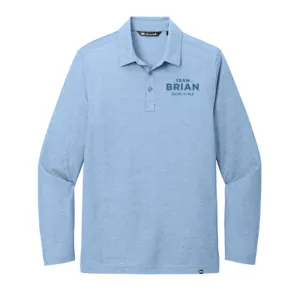 SEI TEAM BRIAN TravisMathew Oceanside Heather Long Sleeve Polo - Allure Heather