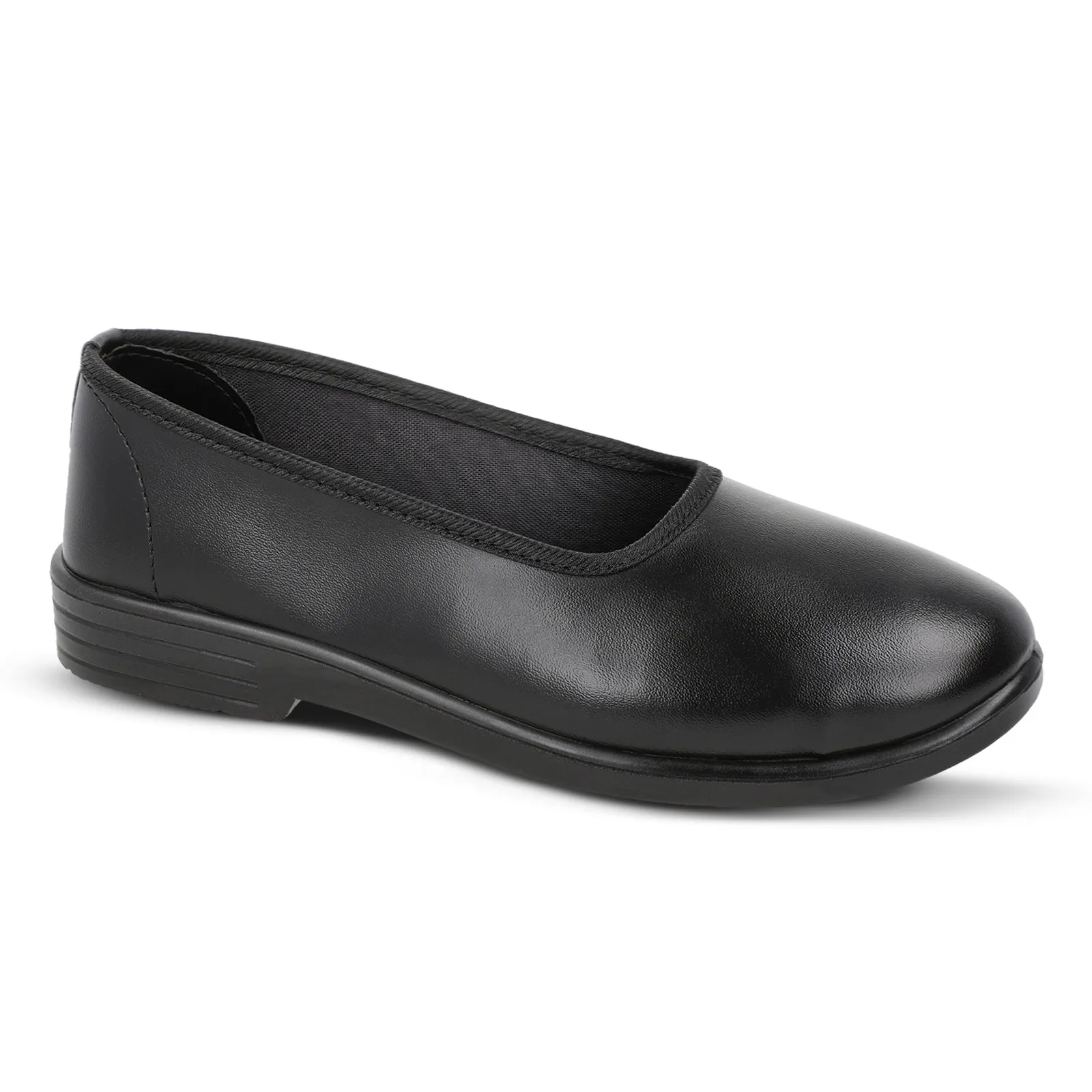 Senior Girls Slip-On School Shoes - WV551 Black