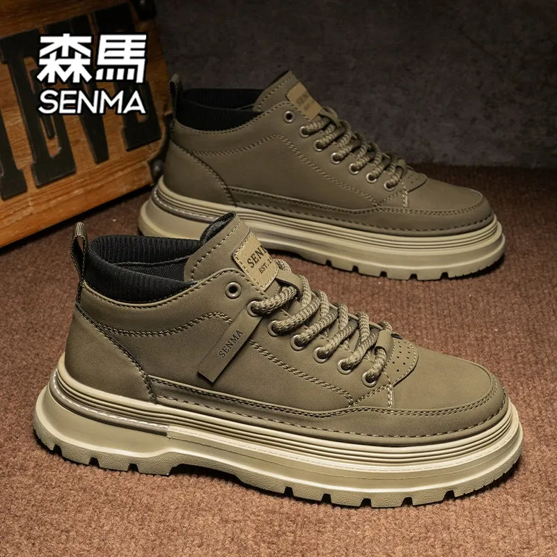 Senma Insulated Cotton-Padded Workwear Martin Boots – Rugged Comfort, Winter Style