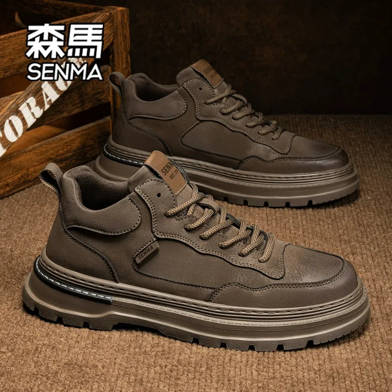Senma Insulated Cotton-Padded Workwear Martin Boots – Rugged Comfort, Winter Style