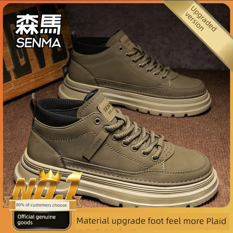 Senma Insulated Cotton-Padded Workwear Martin Boots – Rugged Comfort, Winter Style
