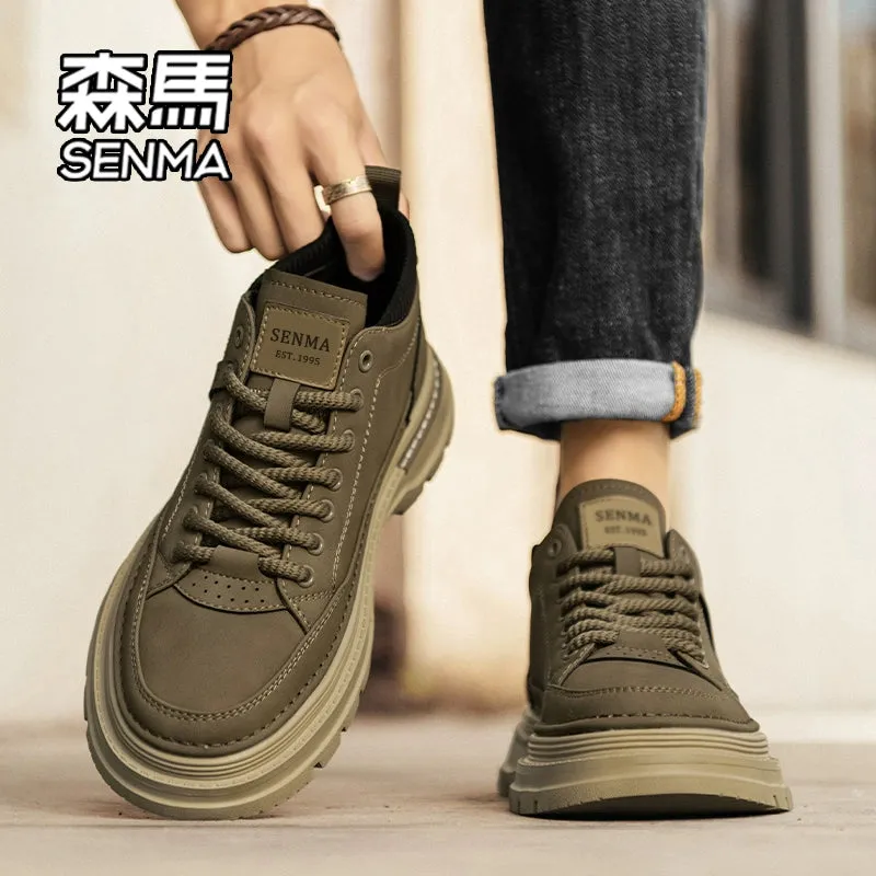 Senma Insulated Cotton-Padded Workwear Martin Boots – Rugged Comfort, Winter Style