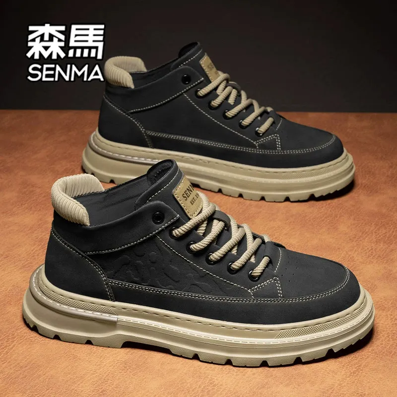 Senma Insulated Cotton-Padded Workwear Martin Boots – Rugged Comfort, Winter Style