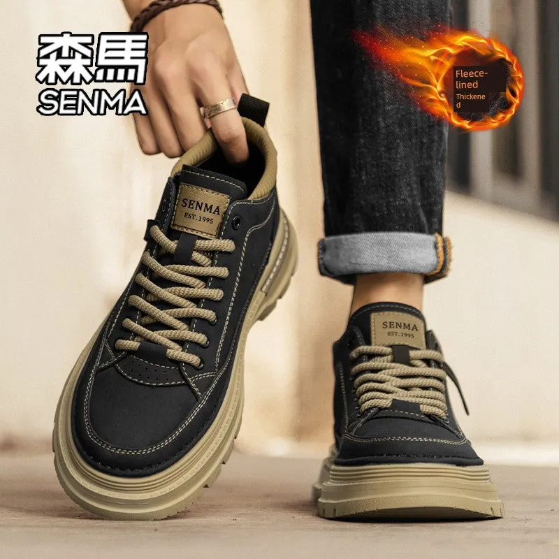 Senma Insulated Cotton-Padded Workwear Martin Boots – Rugged Comfort, Winter Style