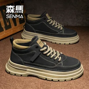 Senma Insulated Cotton-Padded Workwear Martin Boots – Rugged Comfort, Winter Style