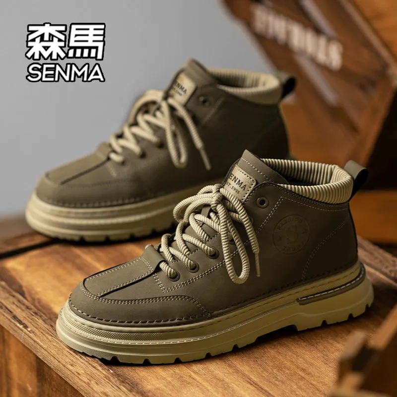 Senma Insulated Cotton-Padded Workwear Martin Boots – Rugged Comfort, Winter Style