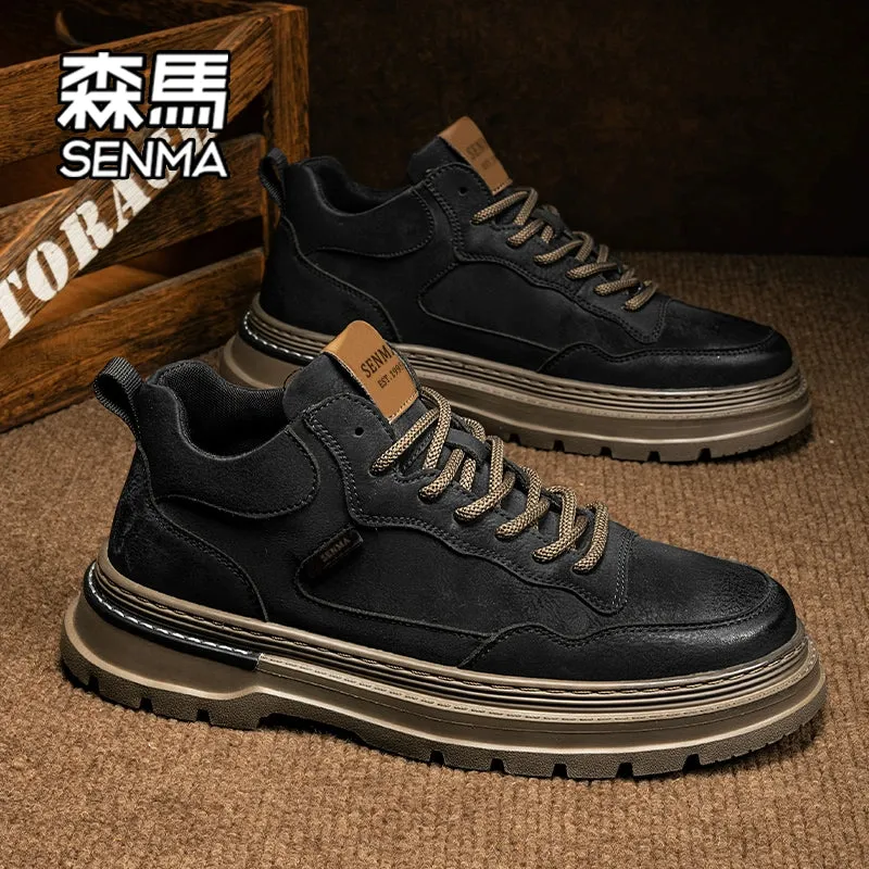 Senma Insulated Cotton-Padded Workwear Martin Boots – Rugged Comfort, Winter Style