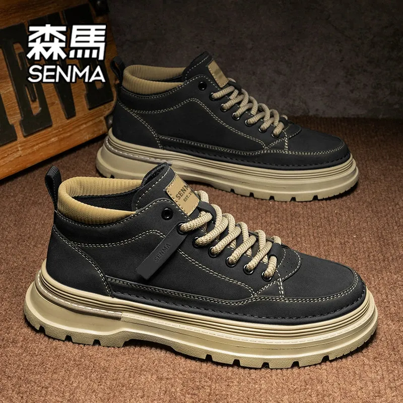 Senma Insulated Cotton-Padded Workwear Martin Boots – Rugged Comfort, Winter Style
