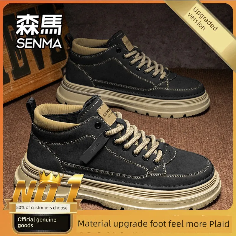 Senma Insulated Cotton-Padded Workwear Martin Boots – Rugged Comfort, Winter Style