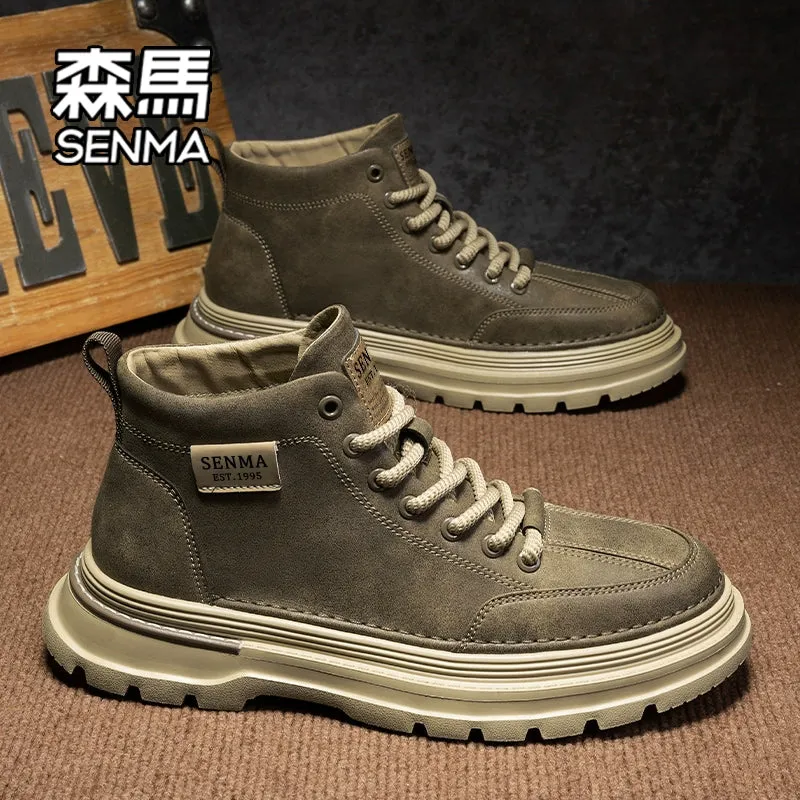 Senma Insulated Cotton-Padded Workwear Martin Boots – Rugged Comfort, Winter Style