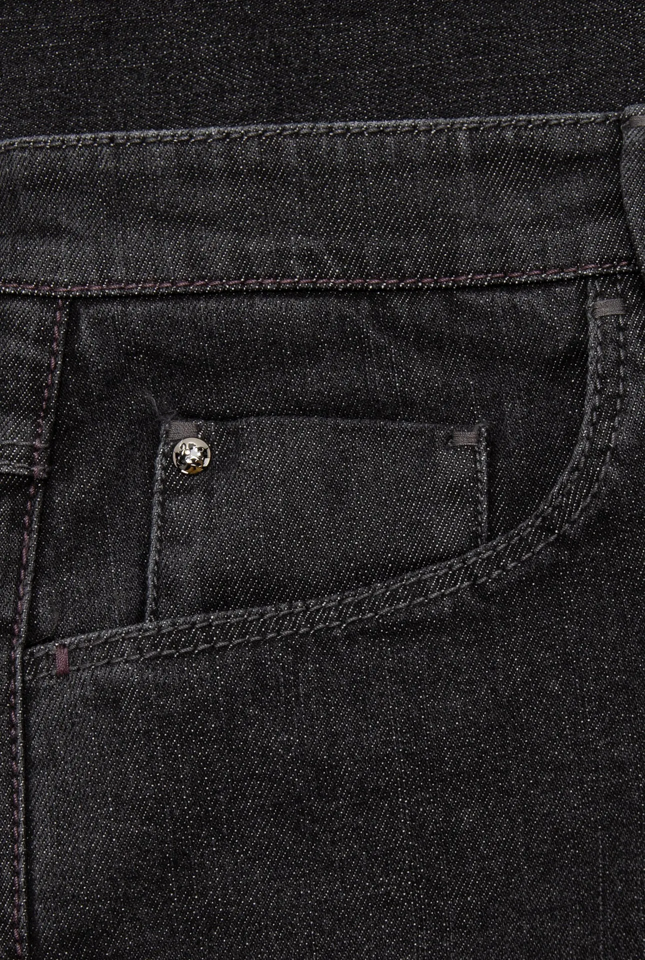 Slim Fit Cotton Jeans with Calf Suede Patch