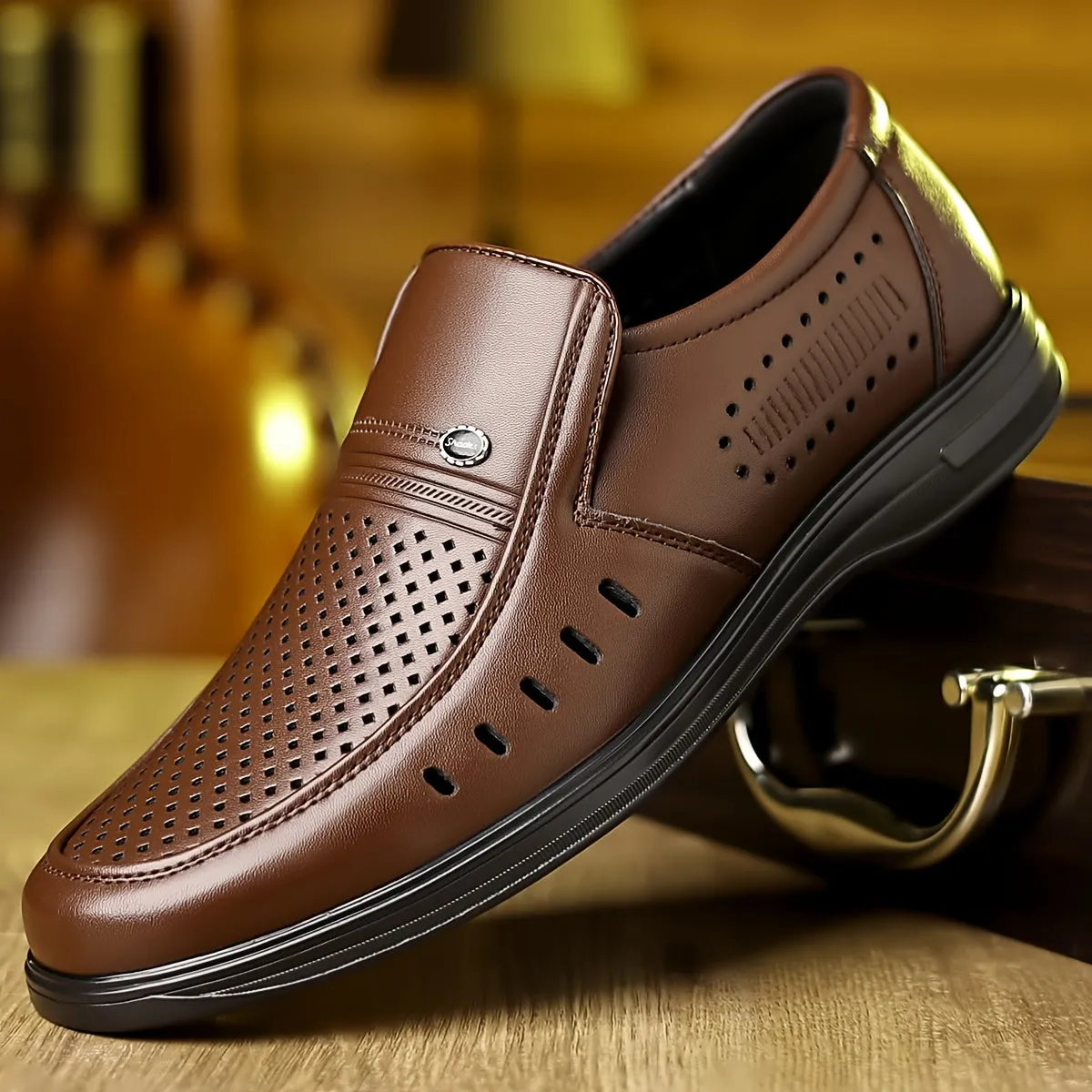 Slip On Black Dress Loafers Shoes For Men