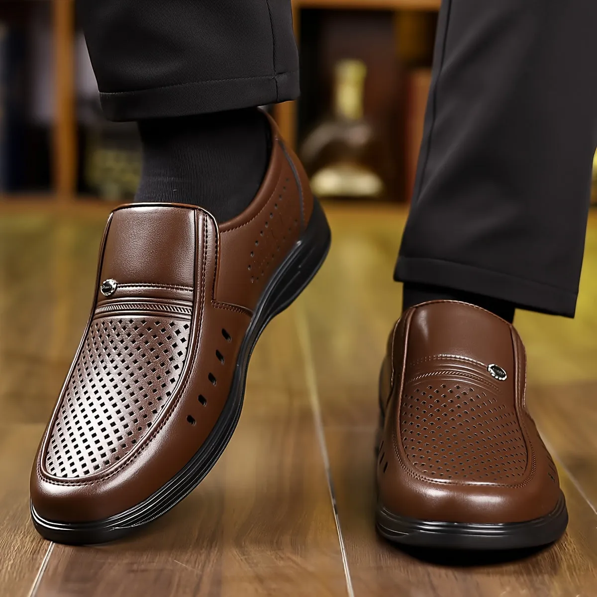 Slip On Black Dress Loafers Shoes For Men