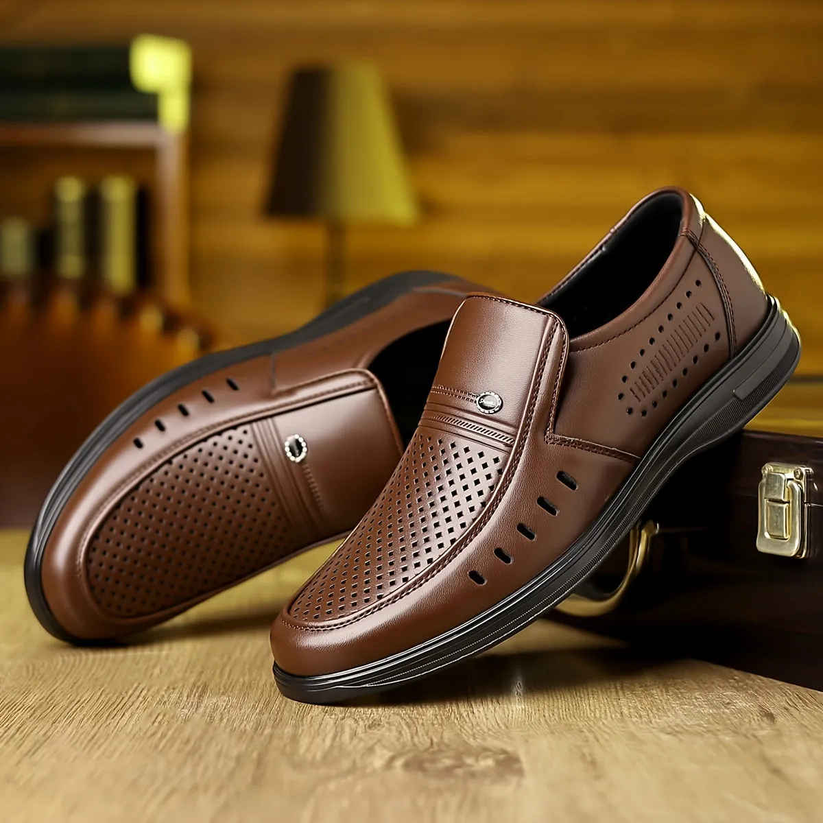 Slip On Black Dress Loafers Shoes For Men