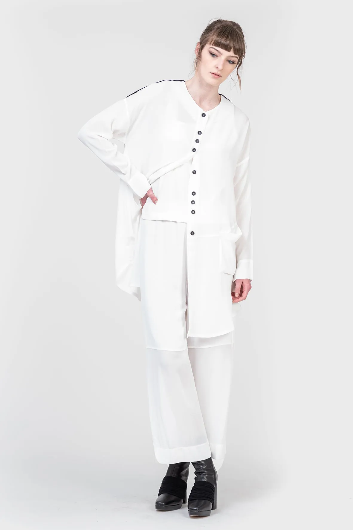 Smooth Runnings - Viscose Pants - Chalk