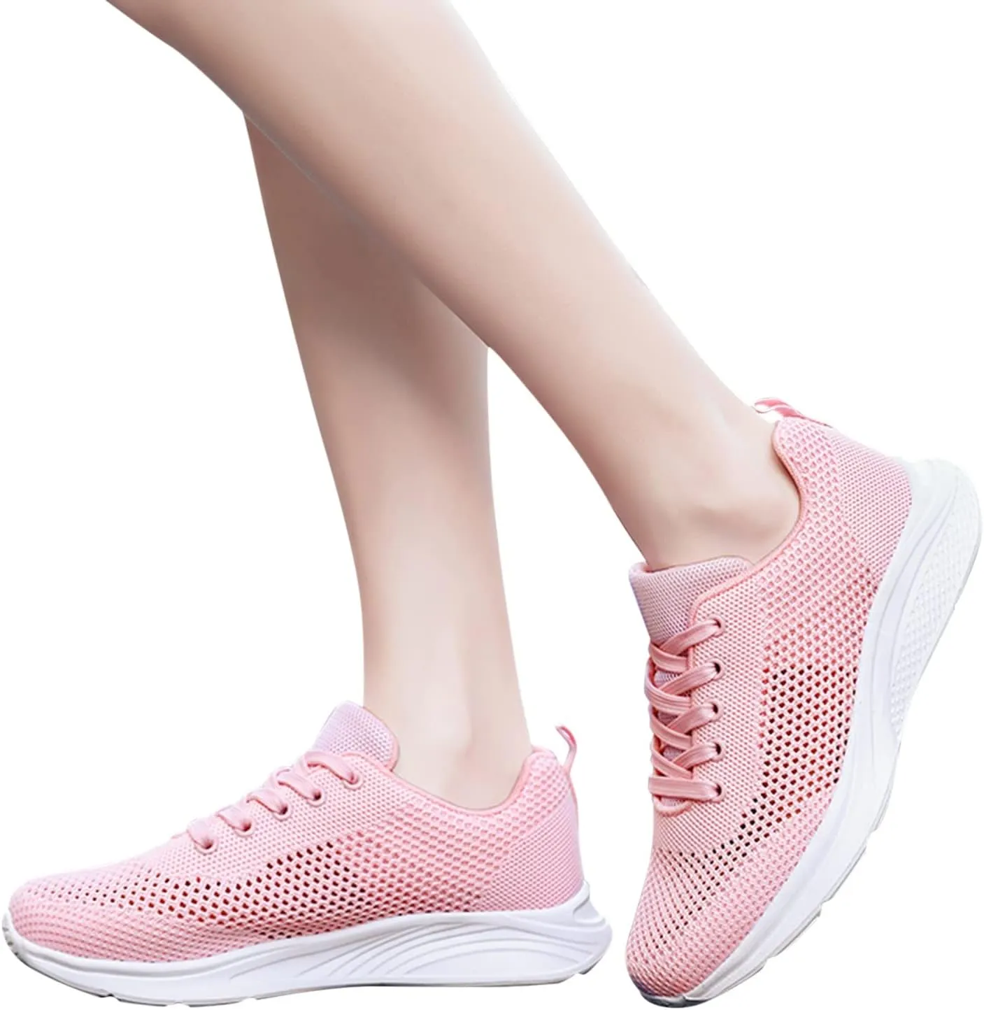 Sneakers for Women Casual Mesh Breathable Lace Up Walking Non Slip Work Shoes Women Athletic Women's Casual Shoes Casual Sneakers Black Tennis Shoe Trainers Shoe