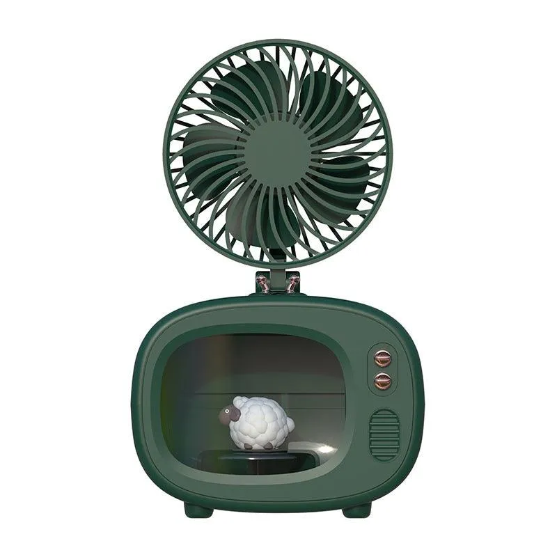 Tv Spray Fan Small Portable Rechargeable Silent