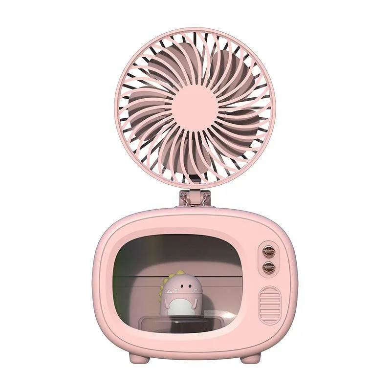 Tv Spray Fan Small Portable Rechargeable Silent