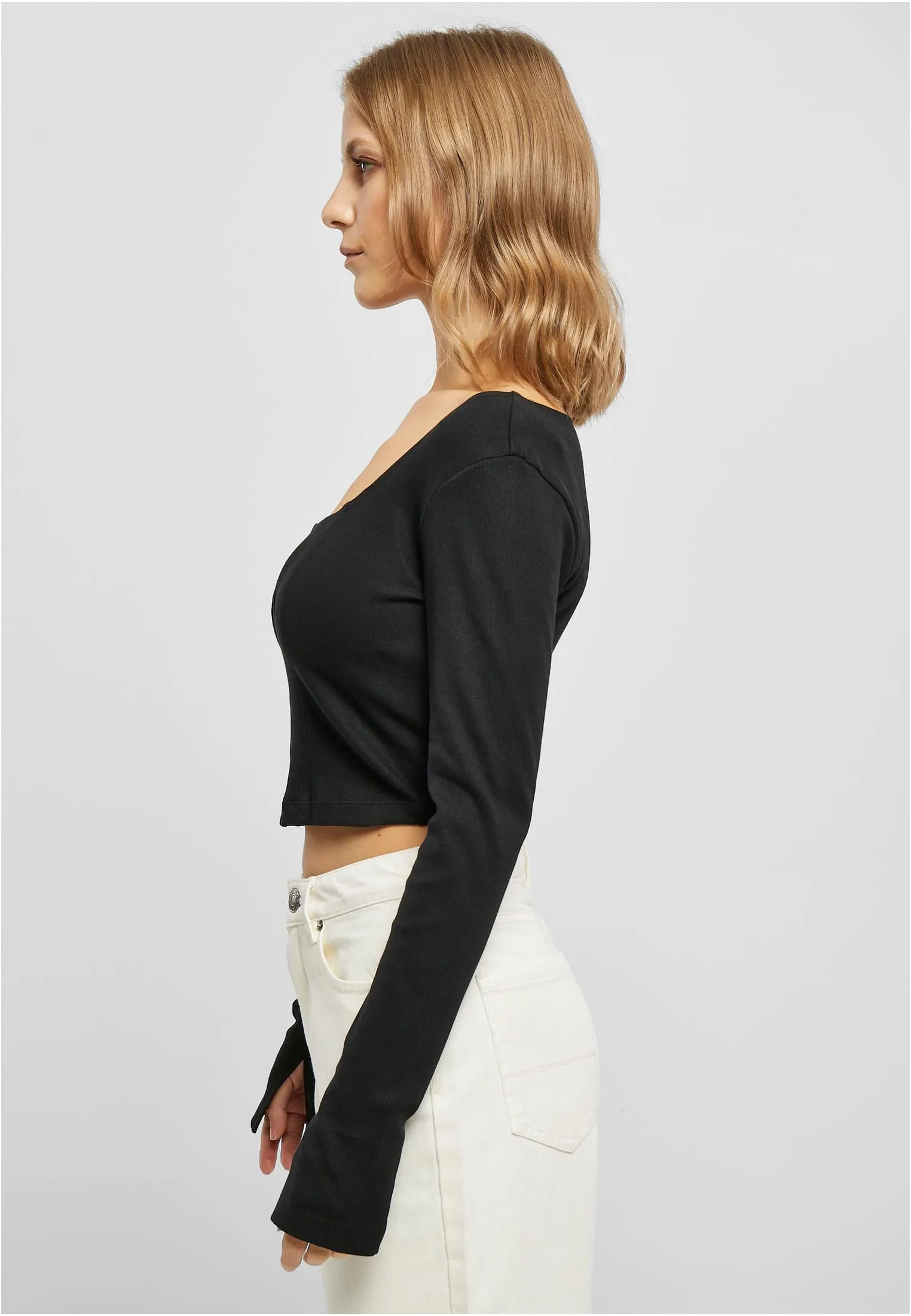UC Short Rib Corsage Longsleeve