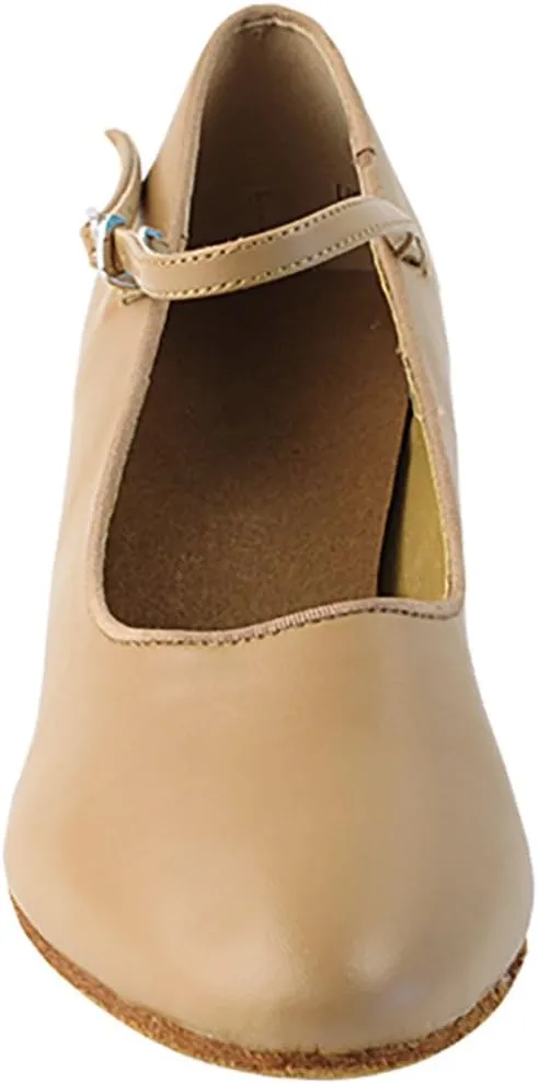 Very Fine Dance Shoes - Ladies Standard, Smooth Ballroom Dance Shoes - SERA5522-2.5-inch Heel and Foldable Brush Bundle