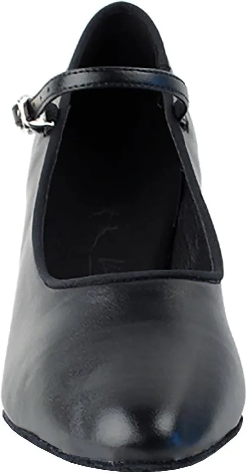 Very Fine Dance Shoes - Ladies Standard, Smooth Ballroom Dance Shoes - SERA5522-2.5-inch Heel and Foldable Brush Bundle