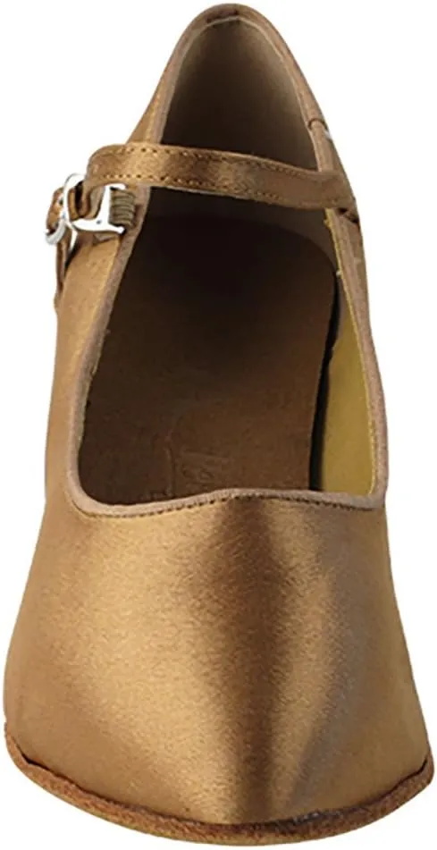 Very Fine Dance Shoes - Ladies Standard, Smooth Ballroom Dance Shoes - SERA5522-2.5-inch Heel and Foldable Brush Bundle